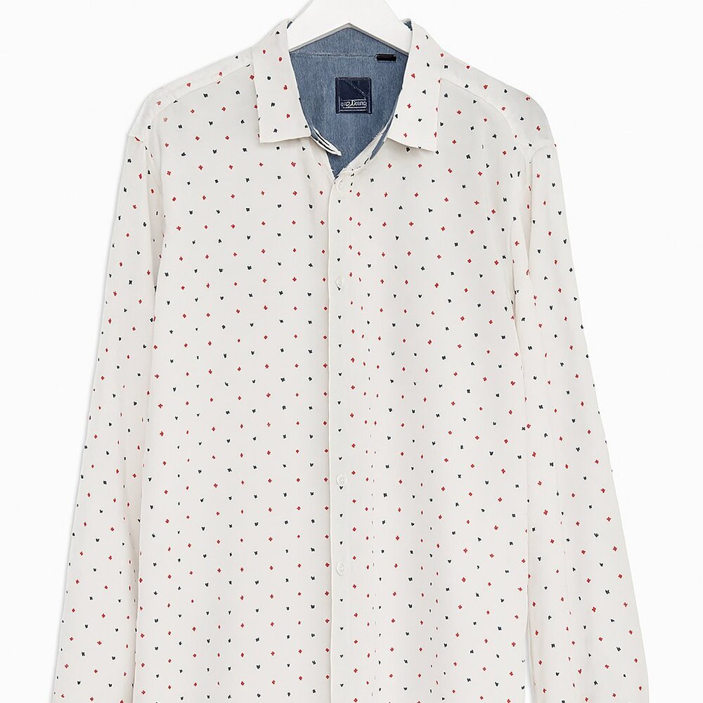 Sahara Club Men's Button-Down Shirt XXL - Playing Card Print